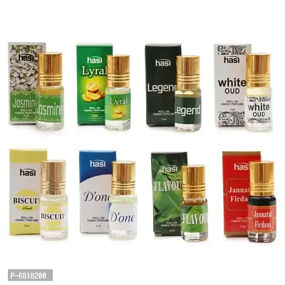 Hasi Combo 8 fragrance roll on perfume long lasting fragrance 3ml-thumb0