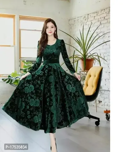 Beautiful Velvet Dress For Women-thumb0