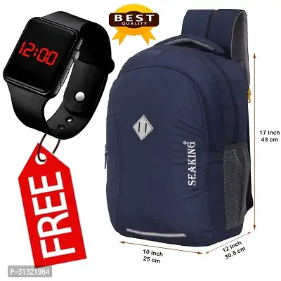 Trendy 35L Unisex Backpack With LED Digital Watch