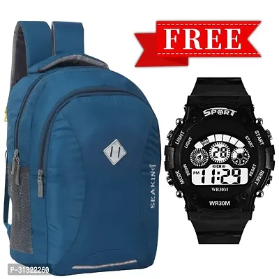 Trendy 45L Unisex Backpack With LED Digital Watch-thumb0