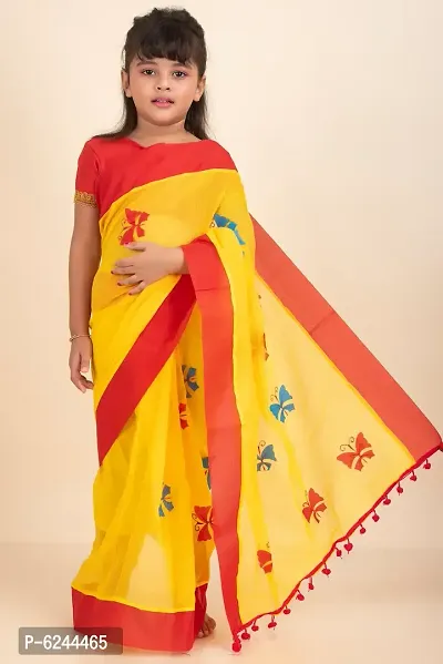 Buy Yellow Hand Work Gadhwal Saree Online