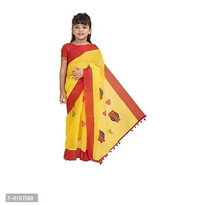 Buy Little Bansi Kids White & Red Printed Saree with Blouse for Girls  Clothing Online @ Tata CLiQ