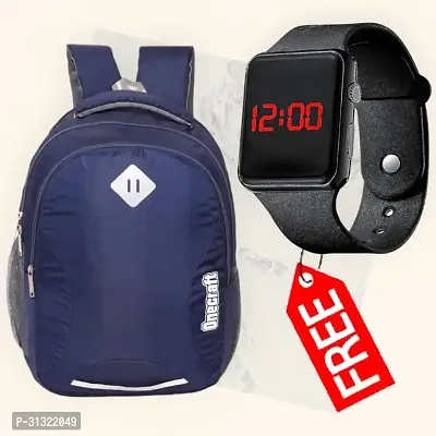 Trendy 45L Unisex Backpack With LED Digital Watch