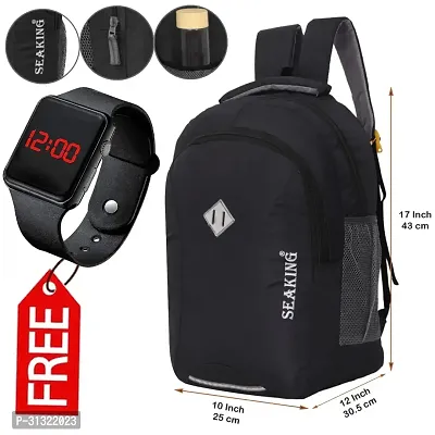 Trendy 35L Unisex Backpack With LED Digital Watch-thumb0