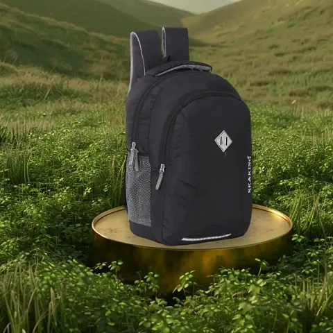 Stylish Solid Backpacks With Watch