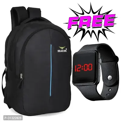 Trendy 45L Unisex Backpack With LED Digital Watch-thumb0