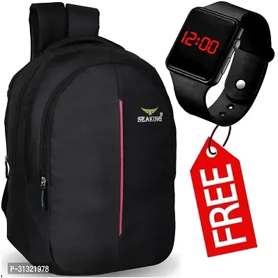 Trendy 35L Unisex Backpack With LED Digital Watch