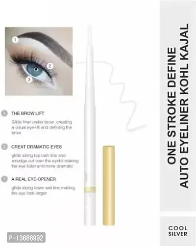 WIFFY One Stroke Defining Auto Eyeliner Kohl Matte White Kajal 18hour Long