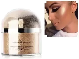 WIFFY?Face makeup smooth powder with brush glitter gold eyeshadow highlighter powder??(Gold)-thumb1