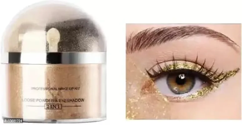 WIFFYshimmer powder with brush glitter gold highlighter makeup powder??(GOLD)-thumb0