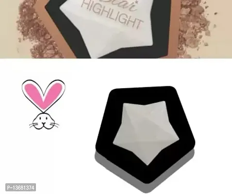 Wiffy WATERPROOF AND LONGLASTING SILVER STAR SHAPE HIGHLIGHTER PACK OF 1 (20G) Highlighter??(SILVER)-thumb3