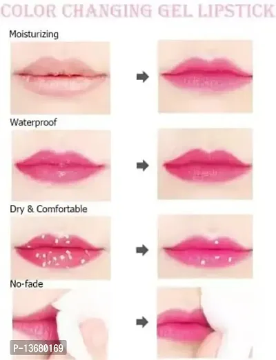 Wiffy Crystal transparent color change jelly moisturizing lipstick??(PINK, 3.6 g)-thumb2