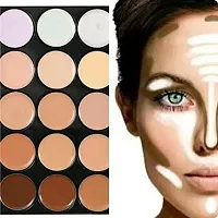 Wiffy Beauty 15 Colors Contour Face Cream Makeup Concealer Palette-thumb2