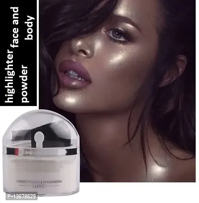 Wiffy ?PERFECT MATTE FINISH WHITENING SHIMMER WHITE LOOSE POWDER HIGHLIGHTER Highlighter??(SILVER)