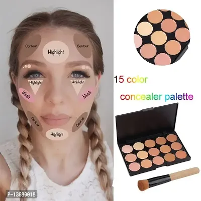 Wiffy Beauty 15 Colors Contour Face Cream Makeup Concealer Palette-thumb2