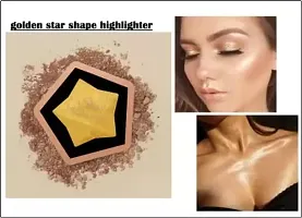 Wiffy ?STAR SHAPE GOLDEN POWDER HIGHLIGHTER PACK OF 1 Highlighter??(GOLDEN)-thumb1