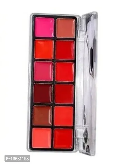 Wiffy 12 Matte Color Riche Waterproof Lipstick Palette (MULTI COLOUR, 20 g)