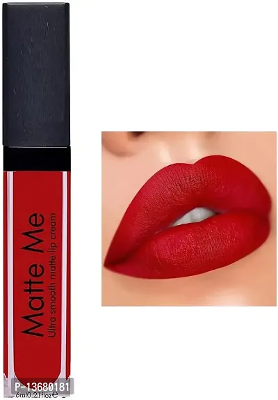 Wiffy Matte Me Non transfer Liquid Lipstick (Russian Red, 6ml) PACK OF 2-thumb2