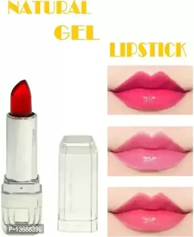 ?Crystal transparent color change to pink jelly moisturizing gel lipstick