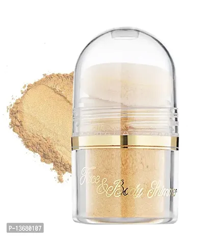 Wiffy ?Highlighter Powder Body Glitter Face Pearly Highlights Shimmer Highlighter??(GOLDEN)