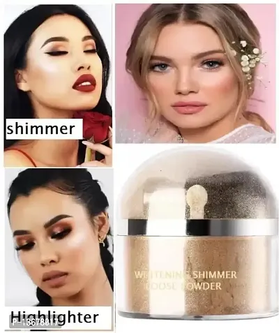 WIFFY ?Professional Brightening Makeup Shimmer Glow Gold Color With Brush Highlighter??(GOLD)-thumb0