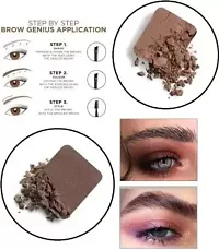 Wiffy 3 Color Waterproof Eye Shadow Eyebrow Powder Make Up Palette Women Beauty Cosmetic Eye Brow Makeup Kit Set 14 g (multicolor)-thumb2