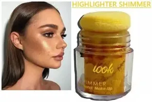 WIFFY SHIMMER PROFESSIONAL MAKEUP HIGHLIGHTER STAY LONG PACK OF 1 Highlighter??(GOLDEN)-thumb3