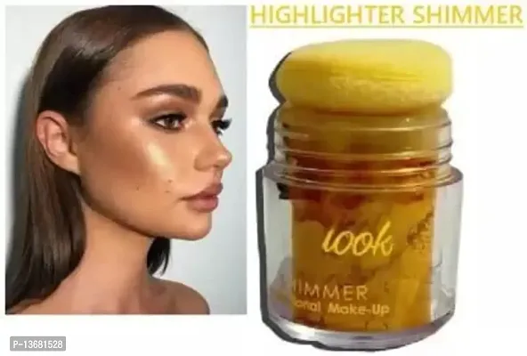 WIFFY SHIMMER PROFESSIONAL MAKEUP HIGHLIGHTER STAY LONG PACK OF 1 Highlighter??(GOLDEN)-thumb4