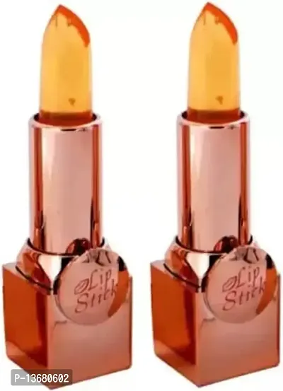 Wiffy Jelly Lipstick Magic Change Temperature Mood Lipstick Moisturizer Jelly Flower Lipstick/ Lip balm??(ORANGE, 7.2 g)