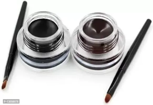 Wiffy ?Black and Brown Gel Eyeliner With brush 60 ml??(black n brown)-thumb2