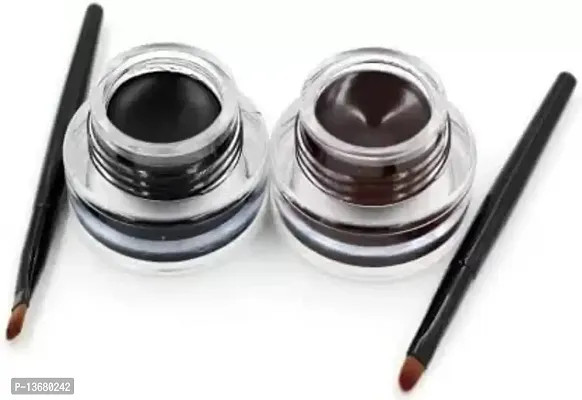 Wiffy ?BLACK AND BLUE GEL EYE LINER Comes With 2 Brushes, Easy To Apply 6.2 g?-thumb2