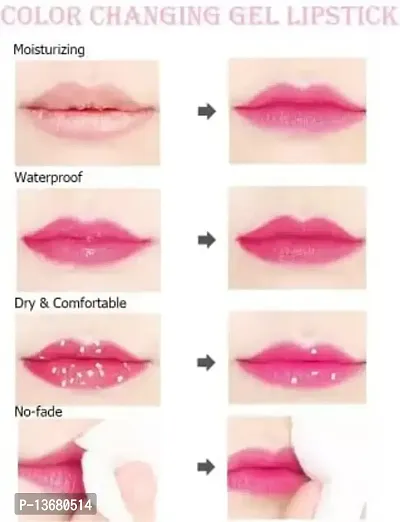 WIFFY Crystal transparent color change jelly moisturizing lipstick??(PINK, 3.6 g)-thumb2