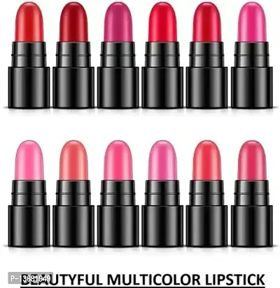 Wiffy 12 PCS MULTICOLOR LIPSTICK FOR WOMEN AND GIRLS