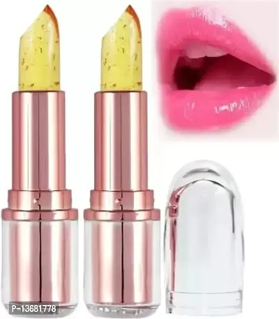 Wiffy MAGIC COLOR CHANGING LIP JELLY PIGMENTED & WATER PROOF LIPSTICK PACK OF 2??(PINK, 7.2 g)