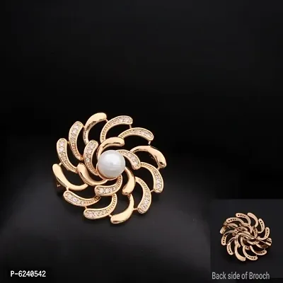 DESIGNER ROSE GOLD SHADED BROOCHES FOR MEN AND WOMEN-thumb0