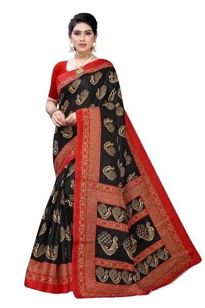 Art Silk Jacquard Saree with Blouse piece