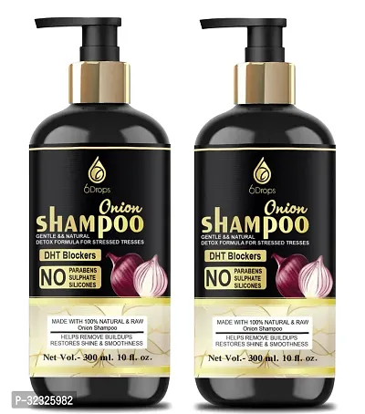 6DROPS Nourish Your Hair with Premium Onion Shampoo 300ml Pack of 2