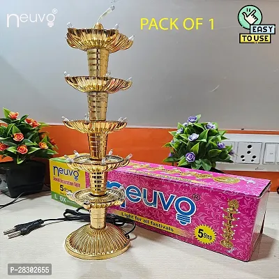 Neuvo 5 Layer Electric Gold Led Diya Deepak Light-thumb4