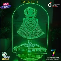 Khatu Shyam Baba 3D Illusion Led Light Decoration Idea 2 Plug Night Light Lamp-thumb1