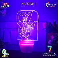 Om Shree Swastik 3 D Illusion LED Night Table Lamp-thumb1