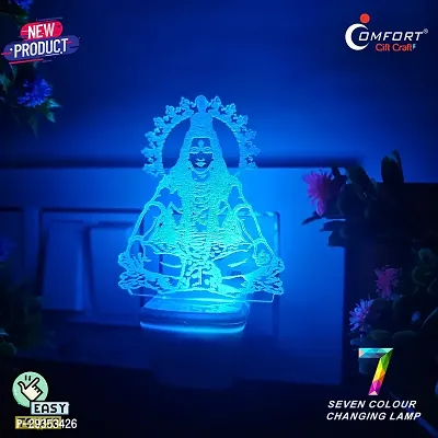 Mahakal Mahadev Bholenath 3 D Illusion LED Night Table Lamp