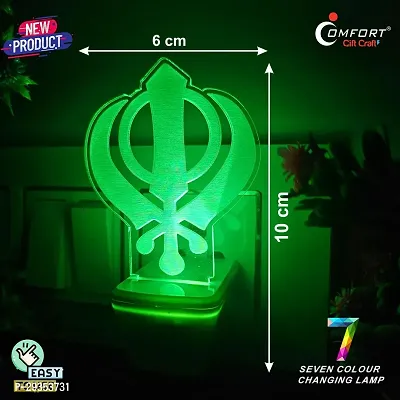 Sikh 3 D Illusion LED Night Table Lamp-thumb3