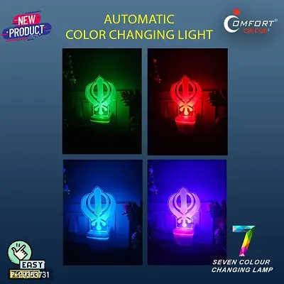 Sikh 3 D Illusion LED Night Table Lamp-thumb2