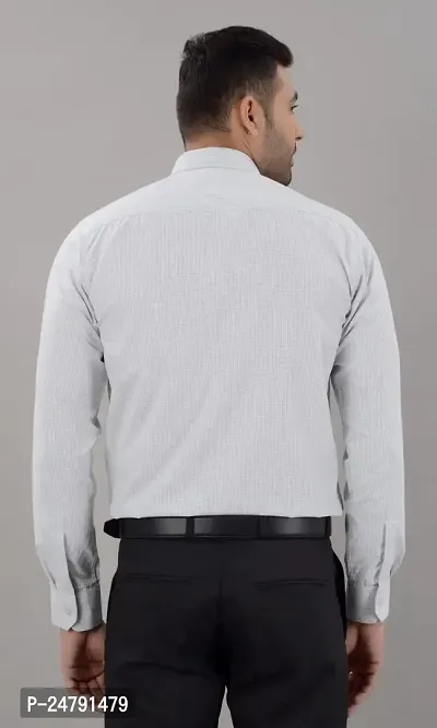 VILLAIN Cotton Small Checks Full Sleeves Regular Fit Formal Shirt-thumb3
