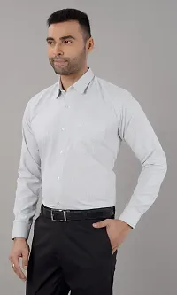 VILLAIN Cotton Small Checks Full Sleeves Regular Fit Formal Shirt-thumb4