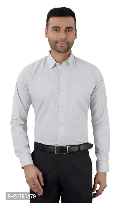 VILLAIN Cotton Small Checks Full Sleeves Regular Fit Formal Shirt-thumb0
