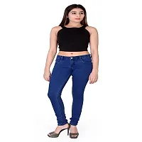 Classic Cotton Blend Solid Jeans for Women-thumb2