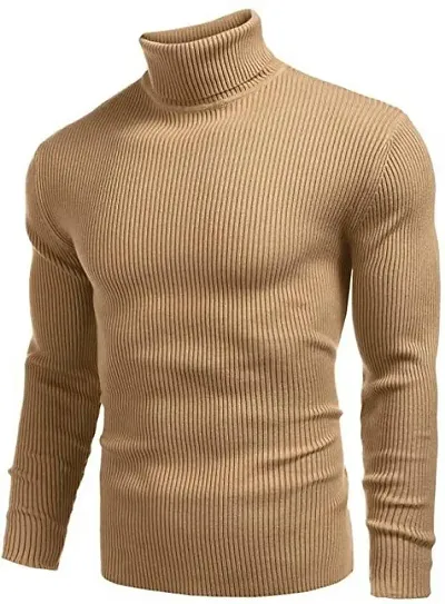 DENIMHOLIC Men's Cotton Turtle Neck Sweater