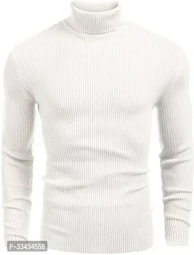 Cozy Elegance White High Neck Tutle Neck For Winter-thumb3