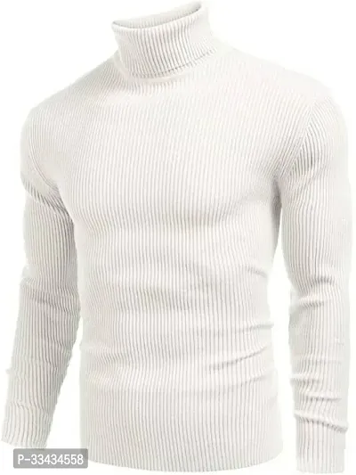 Cozy Elegance White High Neck Tutle Neck For Winter-thumb0